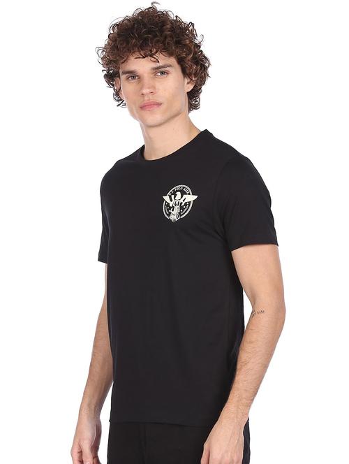 black back printed t-shirt - 18252234 - Very Small Image - 1