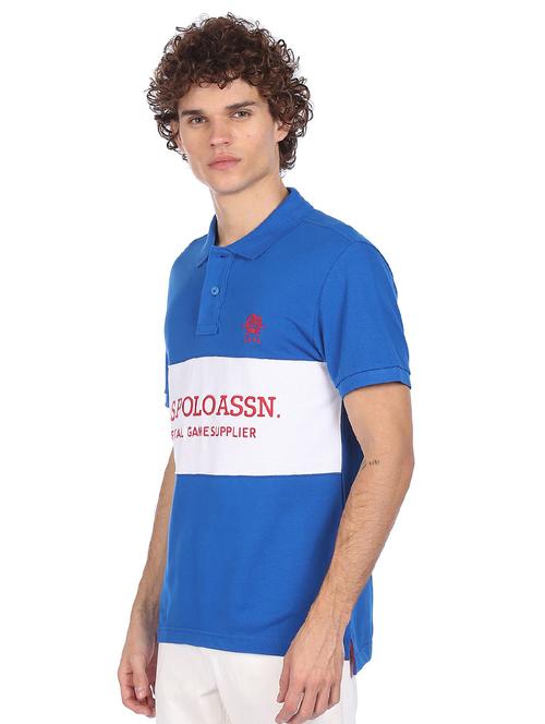 blue striped polo t-shirt - 18252377 - Very Small Image - 1