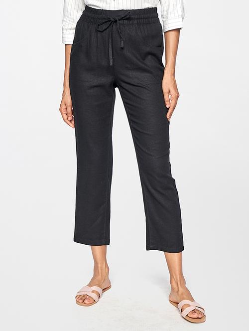 mid rise solid others trouser - 18252935 - Very Small Image - 1