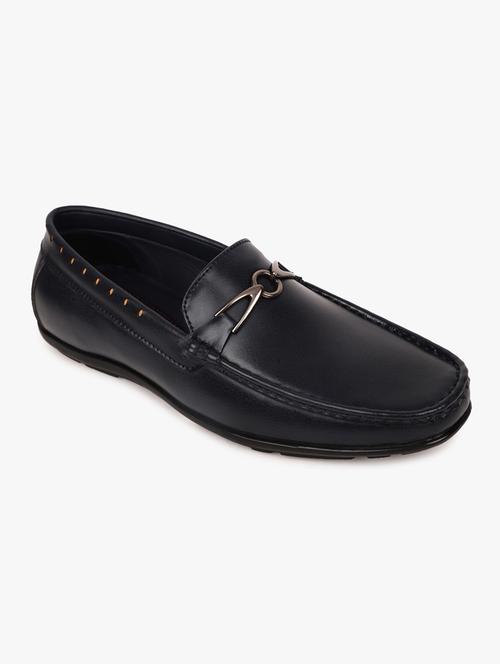 navy synthetic slip on casual shoes - 18253371 - Very Small Image - 1