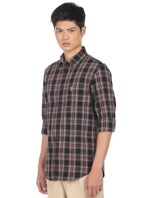 black checkered casual shirt - 18255135 - Very Small Image - 1