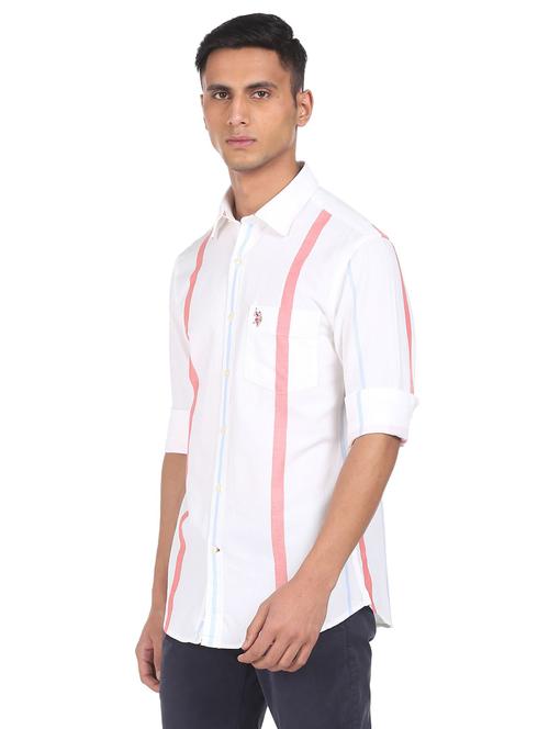 white striped casual shirt - 18255169 - Very Small Image - 1