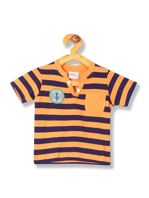 henley neck striped t-shirt - 18255457 - Very Small Image - 1