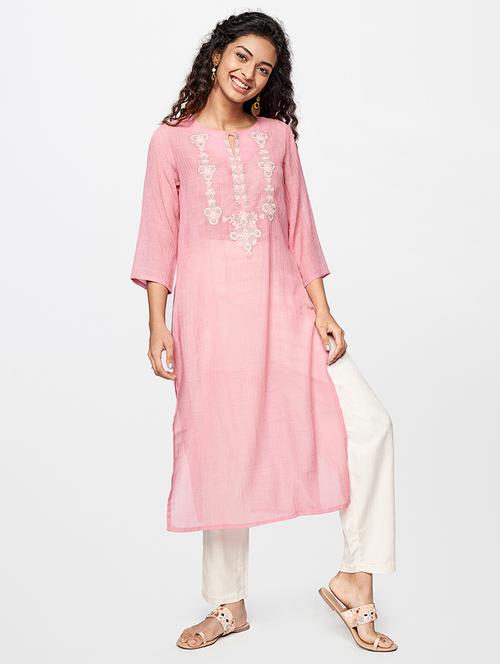 pink kurta pant set - 18256181 - Very Small Image - 1