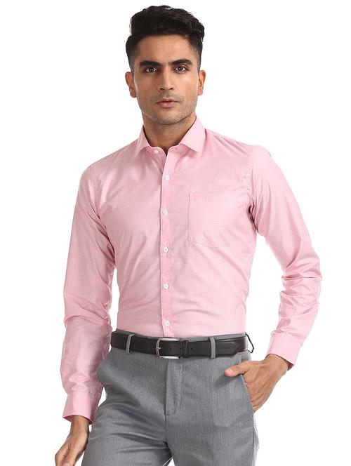 pink solid formal shirt - 18256342 - Very Small Image - 1