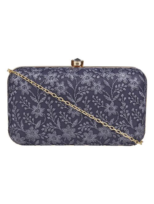 blue cotton polyester blend regular clutch - 18257414 - Very Small Image - 1