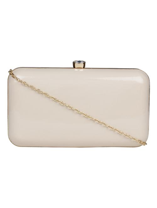 White Cotton Polyester Blend Regular Clutch - 18257417 - Very Small Image - 1