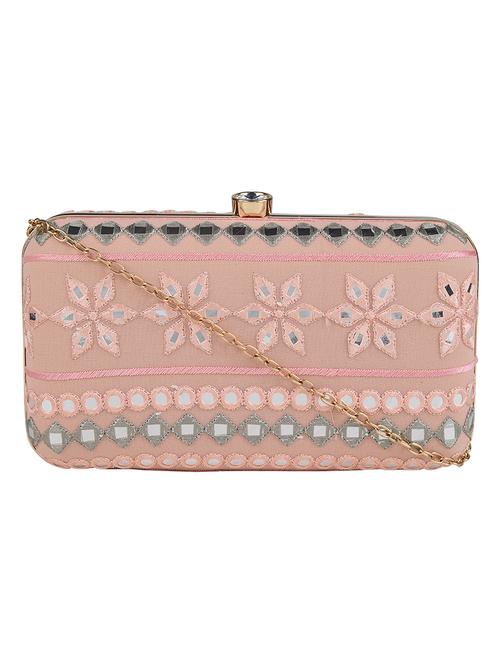 pink cotton polyester blend regular clutch - 18257428 - Very Small Image - 1