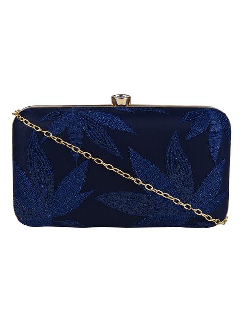 Blue Cotton Polyester Blend Regular Clutch - 18257431 - Very Small Image - 1