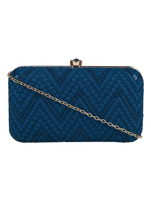 blue cotton polyester blend regular clutch - 18257435 - Very Small Image - 1