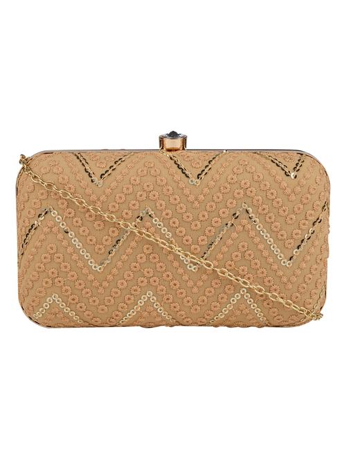 beige cotton polyester blend regular clutch - 18257436 - Very Small Image - 1