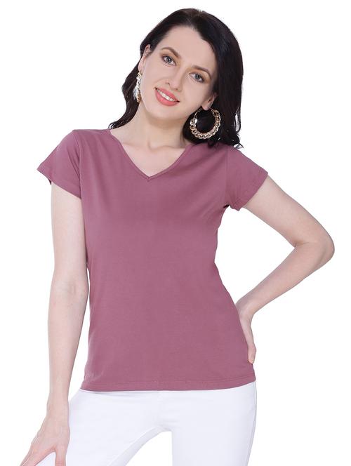 v-neck solid regular tee - 18257685 - Very Small Image - 1