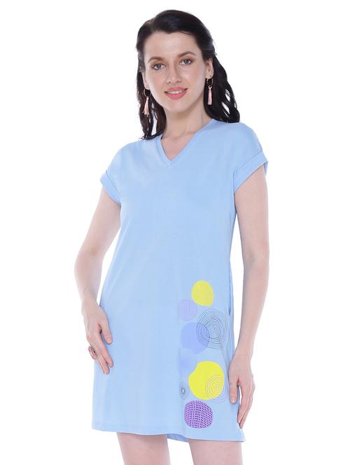 v-neck solid shift dress - 18257841 - Very Small Image - 1