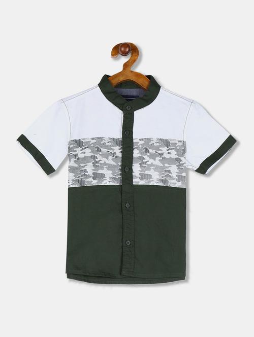 green color block shirt  - 18259275 - Very Small Image - 1