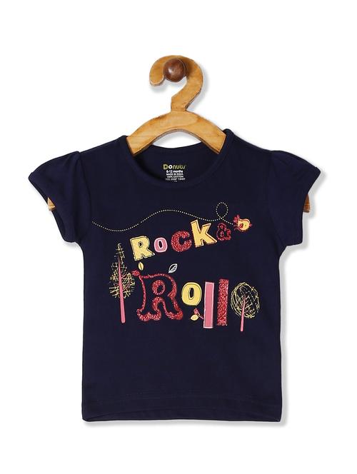 round neck printed tee  - 18260434 - Very Small Image - 1