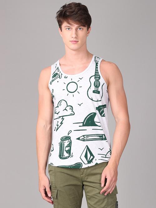 white front-printed vest - 18260681 - Very Small Image - 1