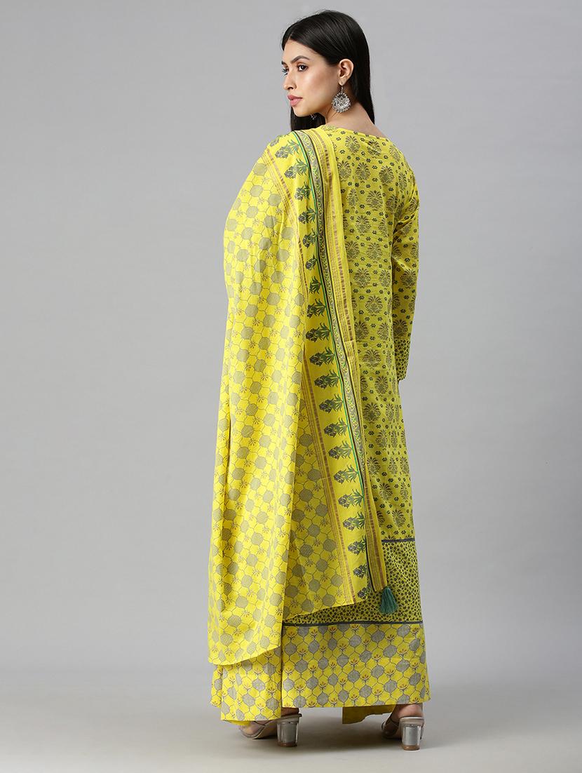 lime printed suit set - 18260915 - Zoom Image - 3
