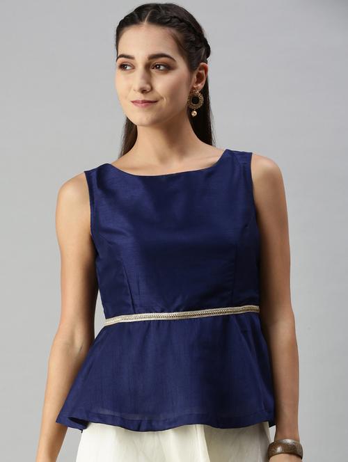 navy blue straight top - 18261492 - Very Small Image - 1