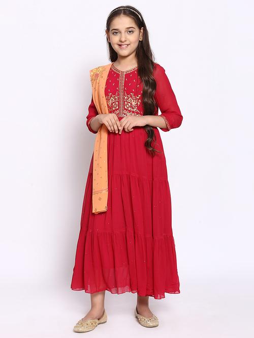 red printed suit set - 18261855 - Very Small Image - 1