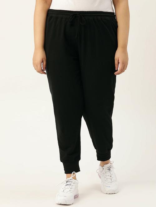 mid rise solid plus track pant - 18261941 - Very Small Image - 1