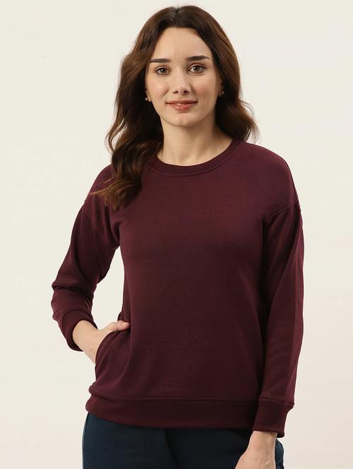 round neck solid sweatshirt - 18262952 - Very Small Image - 1