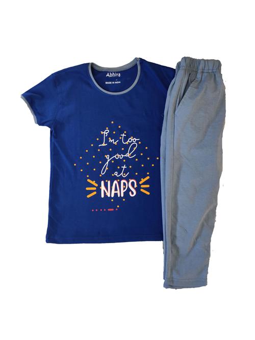 abhira easy comfortable soft nightwear for girls t shirt & pant set hosiery cotton nightdress sleepwear nightsuit - 18263496 - Very Small Image - 1
