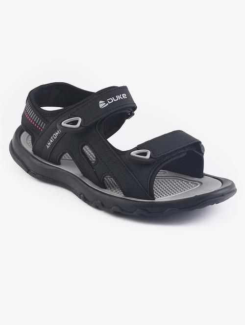 black pu slip on floaters - 18265596 - Very Small Image - 1