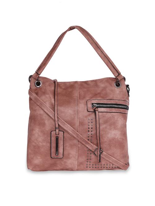 pink leatherette (pu) handbag - 18265778 - Very Small Image - 1