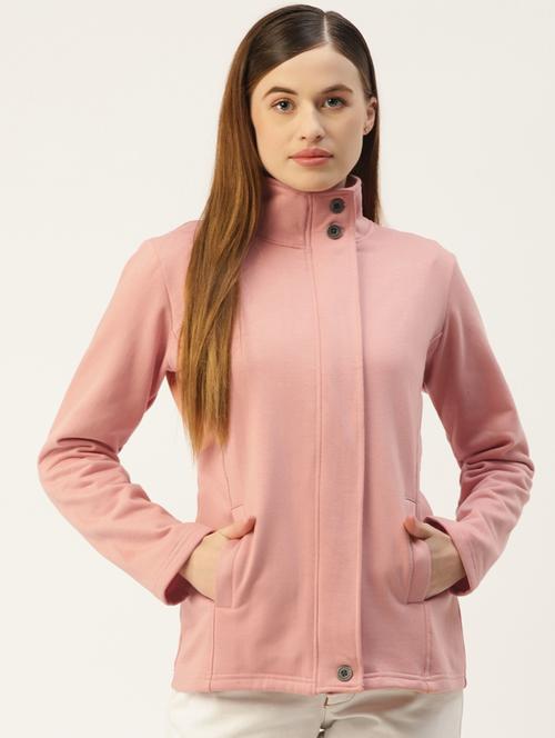 stand collar solid sweatshirt - 18267704 - Very Small Image - 1