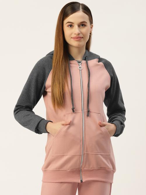 hooded neck color block sweatshirt - 18267812 - Very Small Image - 1