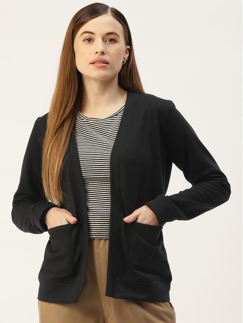 long sleeve solid cardigan - 18267974 - Very Small Image - 1
