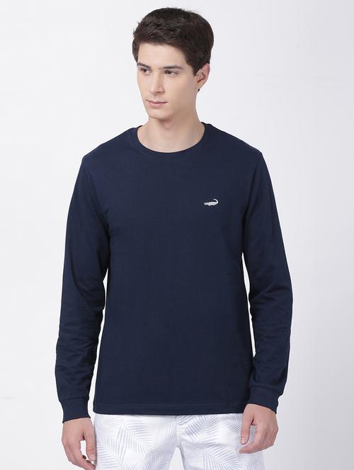 navy blue solid t-shirt - 18268777 - Very Small Image - 1
