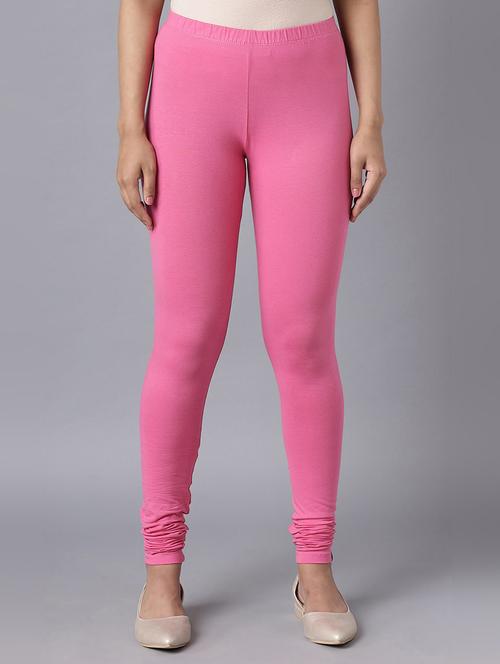 pink cotton churidar churidars & leggings - 18269085 - Very Small Image - 1