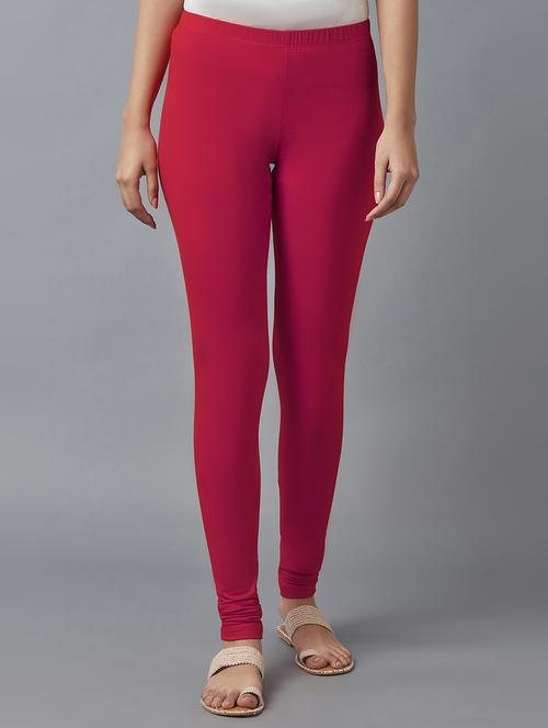 pink cotton churidar churidars & leggings - 18269093 - Very Small Image - 1