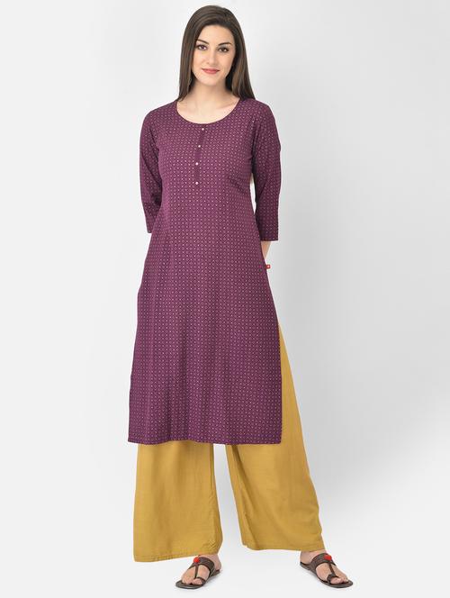women's straight kurta - 18269236 - Very Small Image - 1