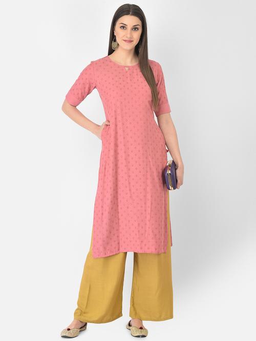 women's straight kurta - 18269244 - Very Small Image - 1