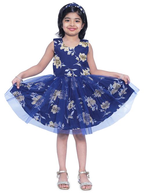 girls round neck sleeveless frock - 18269559 - Very Small Image - 1