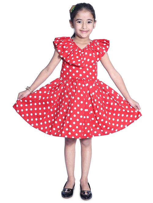 girls v neck sleeveless frock - 18269566 - Very Small Image - 1