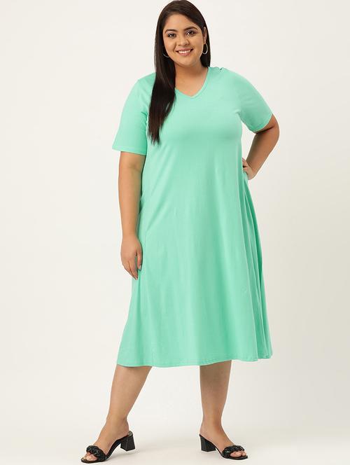 women's  solid dress - 18270190 - Very Small Image - 1