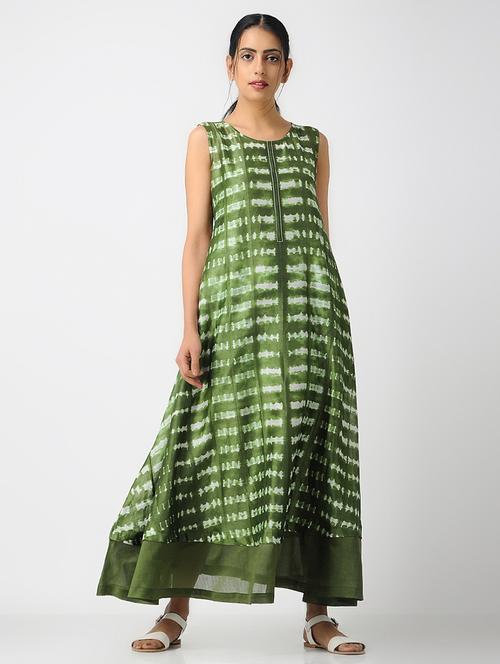 round neck printed flared dress - 18270255 - Very Small Image - 1