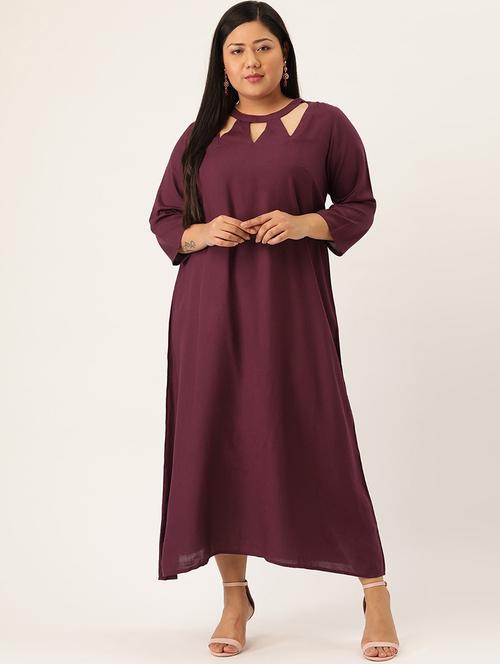 Women's Solid Dress - 18270612 - Very Small Image - 1