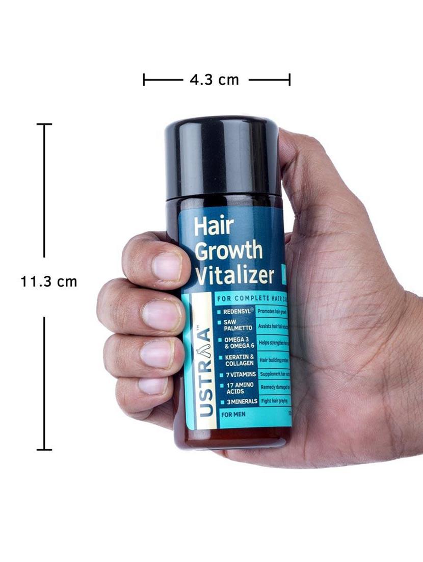 ustraa hair vitalizer kit (hair vitalizer shampoo - 250ml & hair growth vitalizer - 100ml) - 18270616 - Standard Image - 7