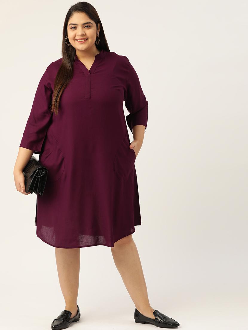 women's solid dress - 18271351 - Standard Image - 3
