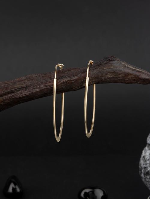 gold metal hoop earring - 18271442 - Very Small Image - 1