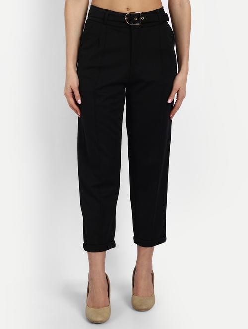 women solid mid rise trouser - 18272158 - Very Small Image - 1