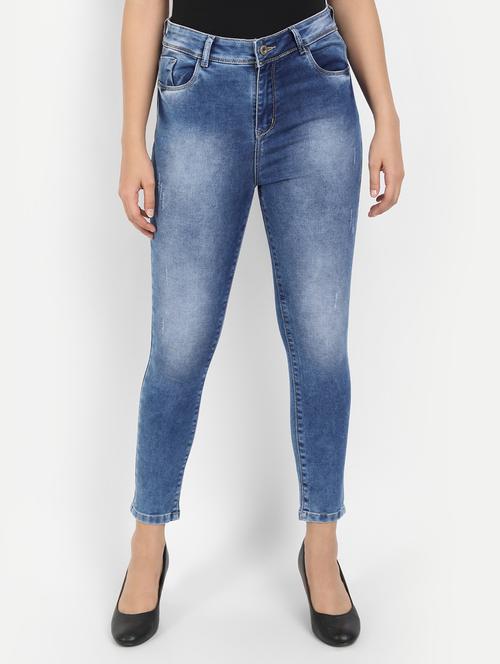 high rise stone washed jean - 18272534 - Very Small Image - 1