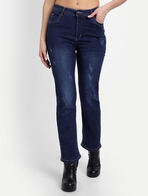 women's distress bootcut jeans - 18272565 - Very Small Image - 1