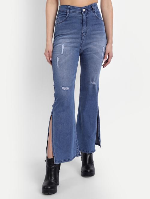 women's distress bootcut jeans - 18272571 - Very Small Image - 1