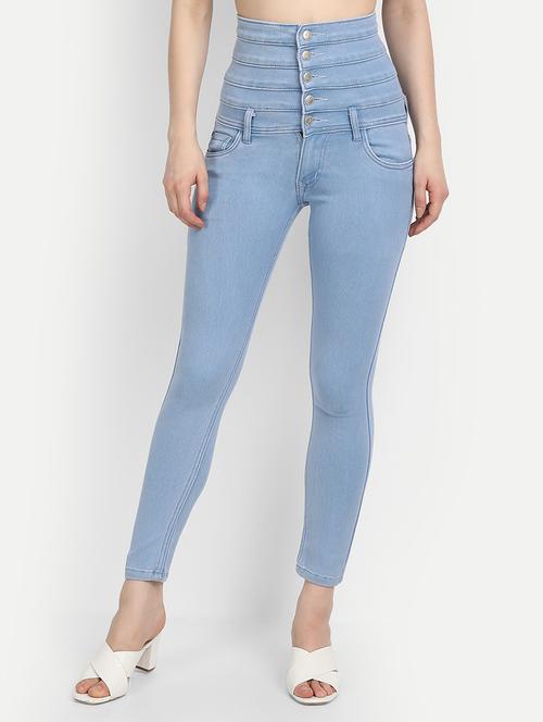 high rise stone wash jean - 18273173 - Very Small Image - 1