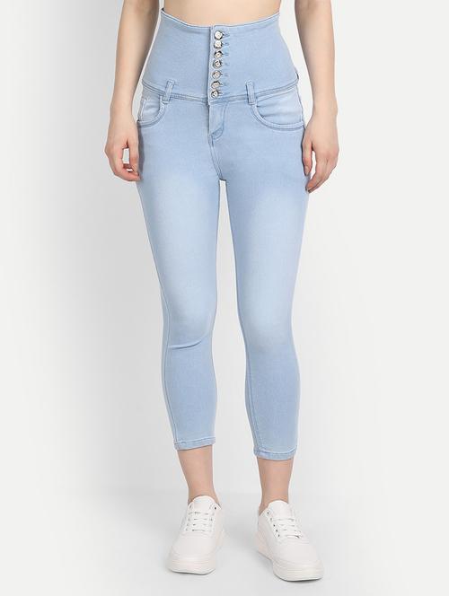 high rise stone wash jean - 18273180 - Very Small Image - 1